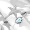 Vacation Style Seashell Starfish Open Arm Bracelet Bohemia Personality Adjustable Women'S Armband