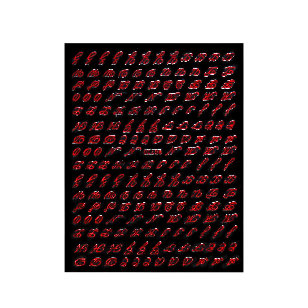 Adesivi Decorativi Lettere Alfabeto Numeri 2-9mm Riempitivo Resina Epossidica Oro Argento Per Stampi in Silicone Fai da Te Riempimenti per Artigianato