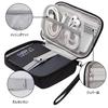 Gadget Pouch 1912cm Three-layer PC Accessory Storage Cable Holder Convenient Item Lightweight Waterproof Travel Business Trip (black)