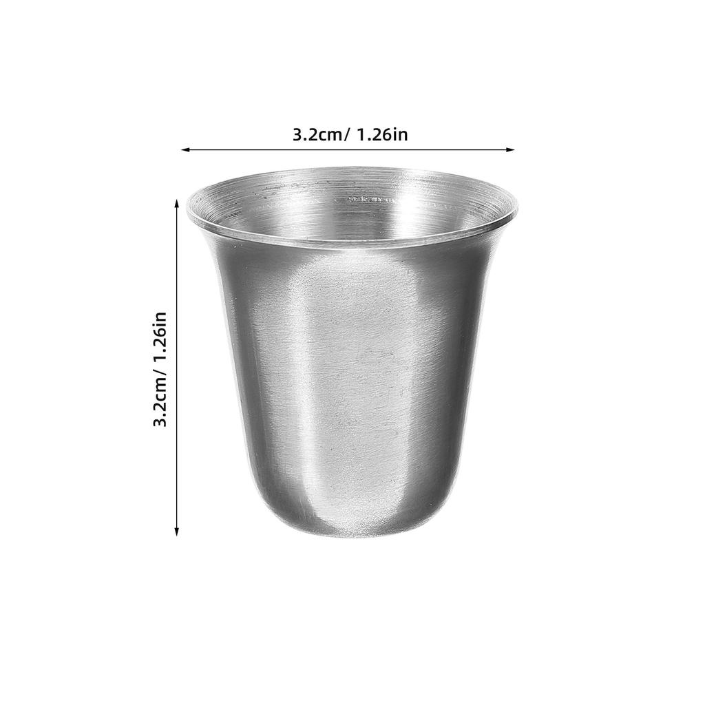 10 Piezas de Acero Inoxidable Tazas Religiosas de Comunión Apilables Ahorro de Espacio Portátiles Metálicas para Ceremonia de Iglesia y Religioso