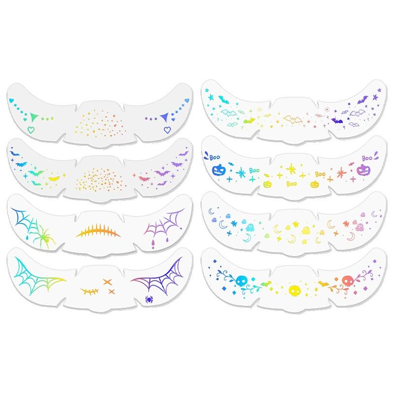 1Pcs Halloween Vampire Bat Fake Freckles Temporary Tattoo Stickers For Child WomanHot Stamping Freckles Makeup Party Face Makeup