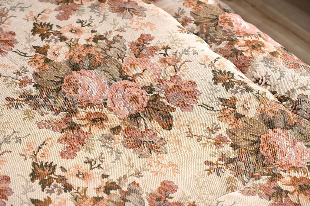 Ikehiko Kotatsu Futon Milia Beige Square 205 X 205 Cm Single Item Jacquard Weave Suitable for Cm Square Kotatsu Stand Approx. 80-90 #1151690020103