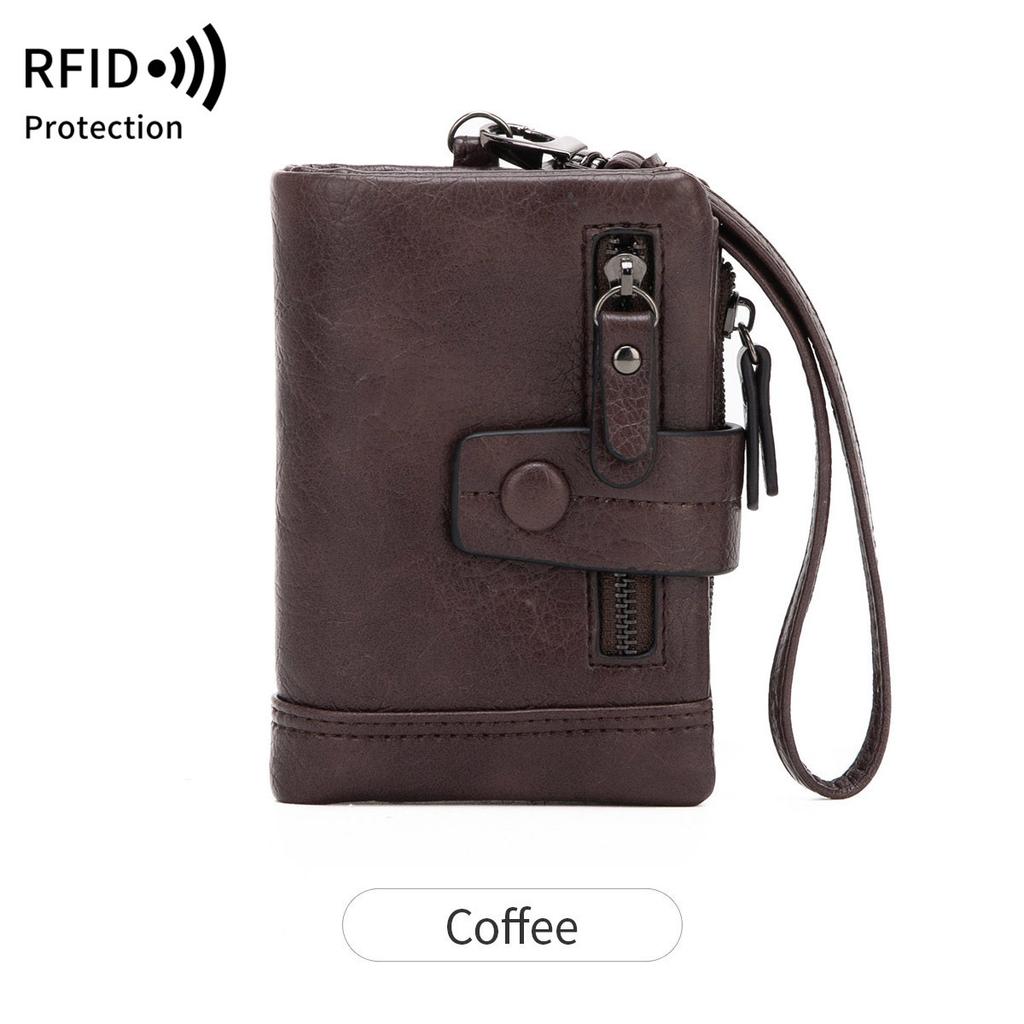 Ny damplånbok mode dragkedja spänne clutch multifunktionell kort växelväska