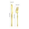 12/24/36pcs Stainless Steel Tableware Set, Including Knife and Fork, Luxurious Gold Waist, Suitable for Holiday Restaurants.