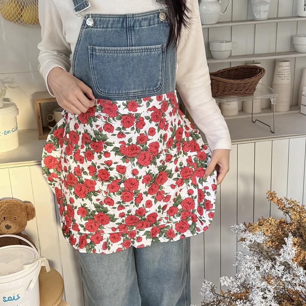 Garten-Schürze ohne Ärmel mit Blumenmuster zum Kochen und Reinigen