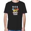 Usa Donut Team Fashion Funny Printed TShirt Summer Tops  TShirt New Arrival Goods Short Sleeve TShirt Cotton Mens TShirts