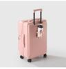 Side-Opening Expandable Luggage Set: Includes Large 24-Inch Suitcase with 20-Inch Carry-On, Silent Universal Wheels, and Trolley Attachment.