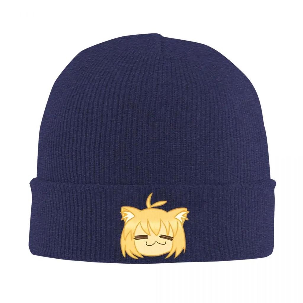 Neco Arc Bonnet Hats tsukihime Knit Hat Men Women Retro Warm Soft Beanie Hats Spring Hippie Printed Cap