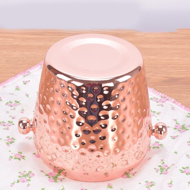 Wide Mouth Wine Bucket Beverage Tub Hammer Pattern Stainsless Steels Ice Buckets Drinkware for Parities, Gathering