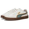 Puma Club Retro Prep Leather Comfortable Durable Lightweight Low-Top Sneakers Unisex Sneakers White Gray Green 389404-02