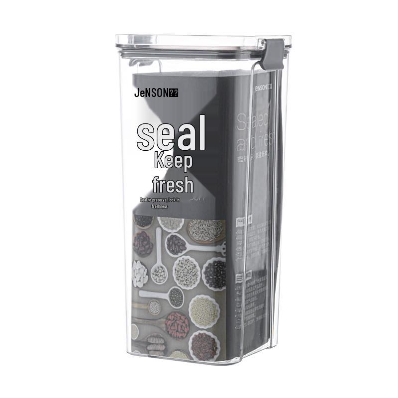 ZISIZ Square Cereal and Grain Storage Jar