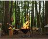Large Outdoor Stainless Steel Folding Barbecue Grill and Fire Pit for Camping and Picnics