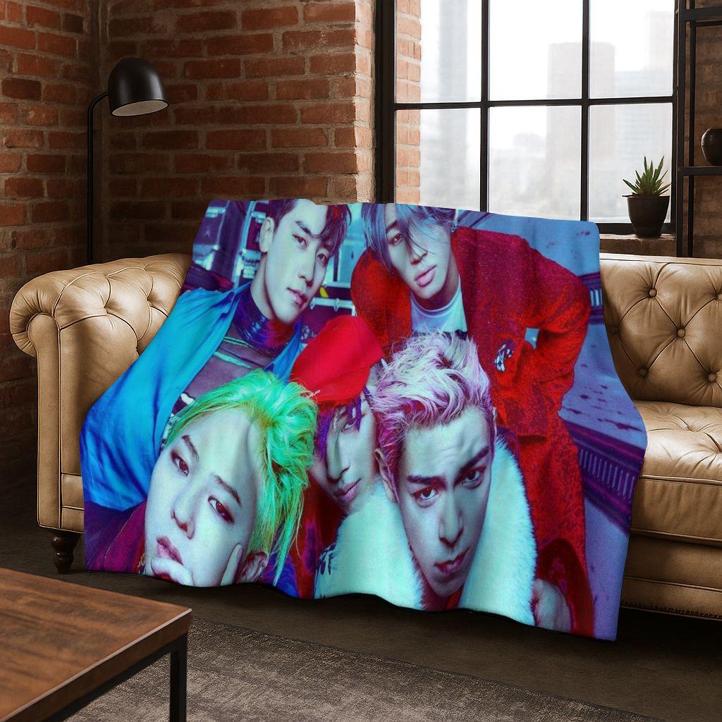 KPOP BIGBANG G-DRAGON Художественное фланелевое одеяло, Уютное мягкое плед для дома спальни кровати дивана пикника офиса Покрытие Подарок для детей 75x90cm