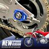 Canitu Blue Rear Chain Adjusters,Motorcycle Billet Rear Axle Blocks Swingarm Spool Tensioner Tension Adjuster Accessories for Honda CRF110 2013-2024
