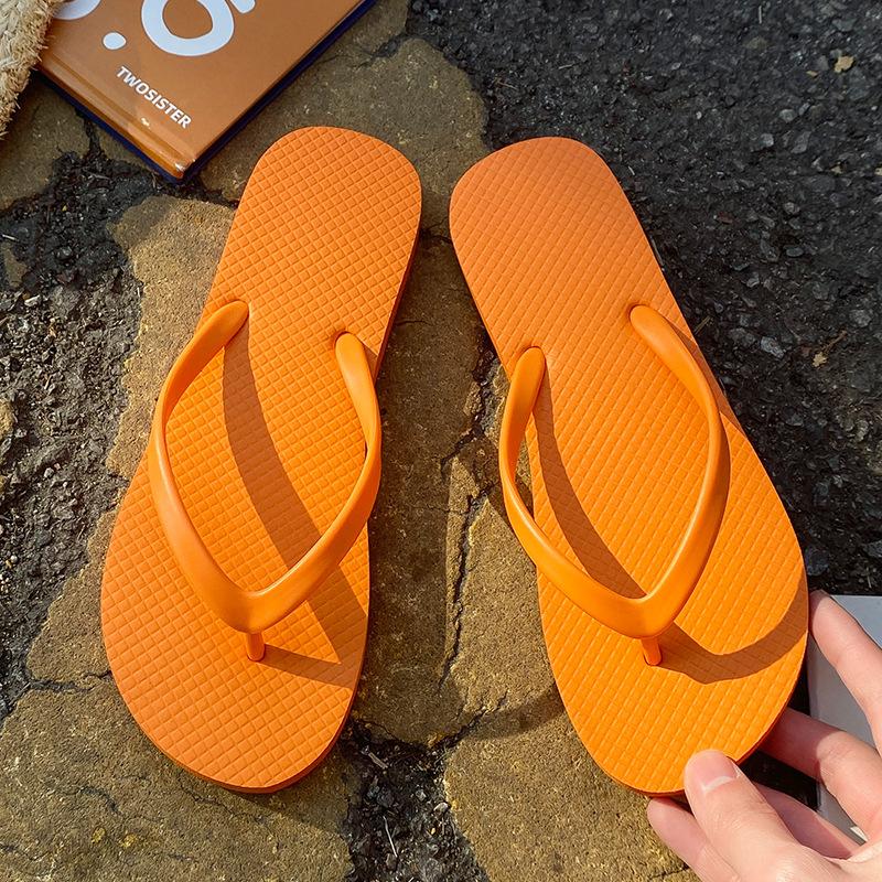 new colorful flip-flops bathing non-slip pinching feet summer travel couple portable cool slippers women's