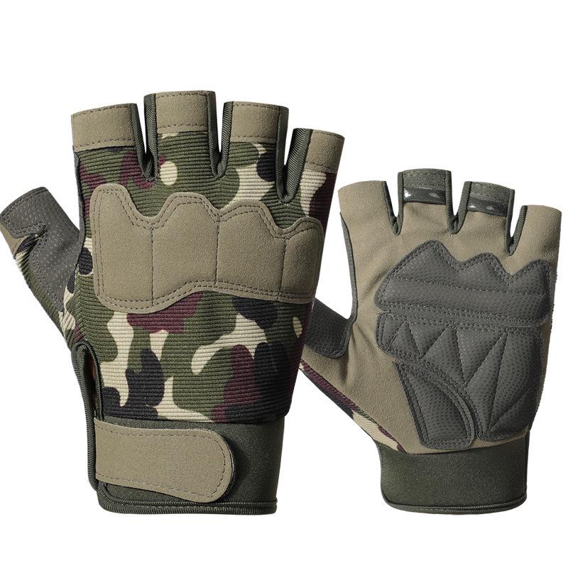 Men's Non-Slip Half-Finger Gloves - Durable for Spring/Summer Cycling, Mountaineering, Outdoor Sports, Training, and Fitness