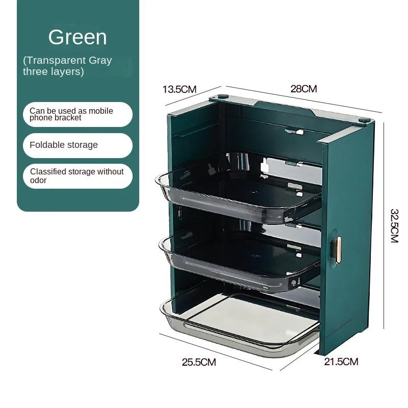 Flerlagers Diskställ Kökmonterat Hot Pot Grönsaksredskap Matlagningsfat Bricka Hushållsvägg Disk Kök Organiserare