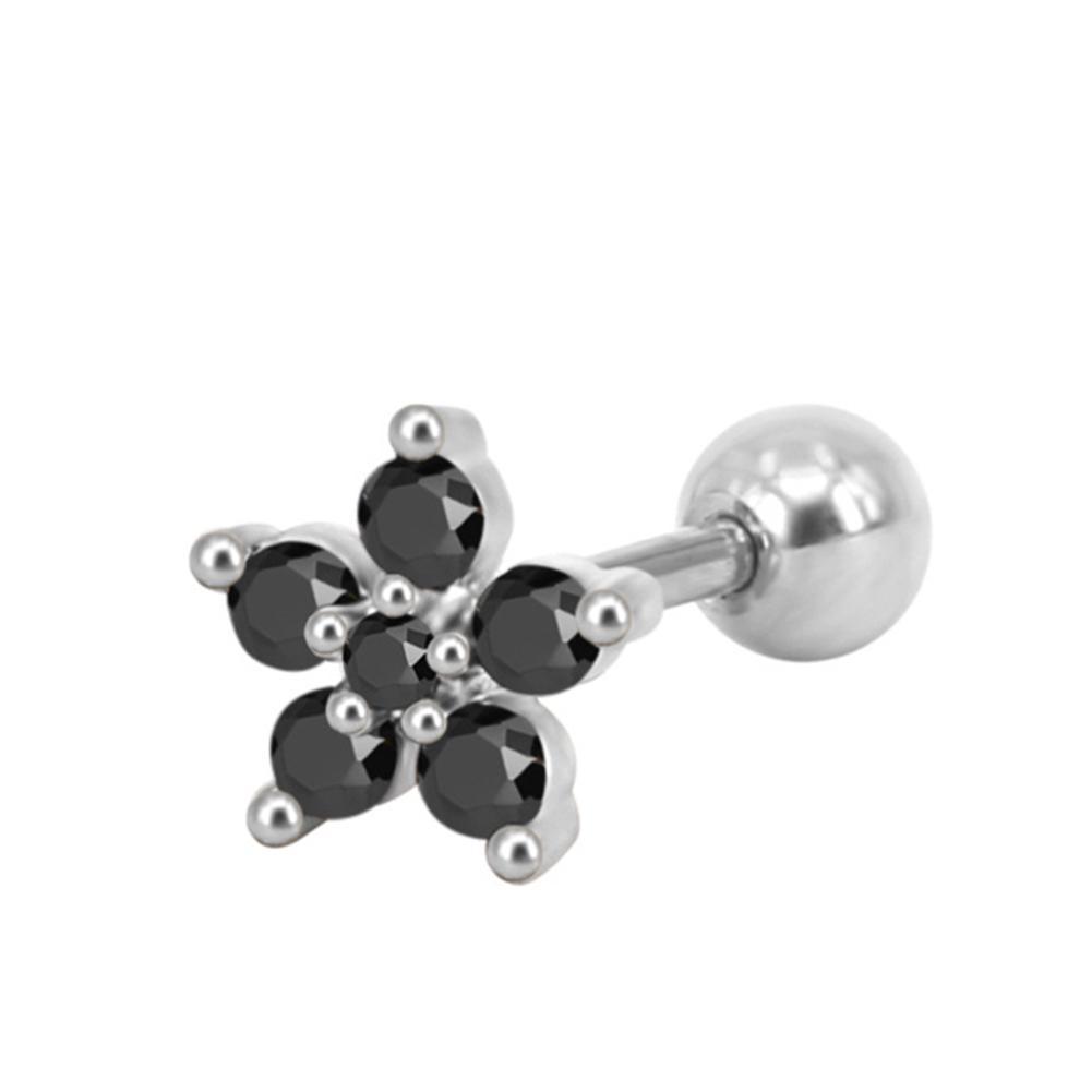 KRFY Orecchini Cerchio Argento 925 per Ragazze Zirconia Cubica Rosa-Rosso Piccolo Fiore Cerchio Cuore Farfalla Orecchini Pendenti Piccolo Cartilagine Cerchio Orecchino con Charm per Donna Bambini