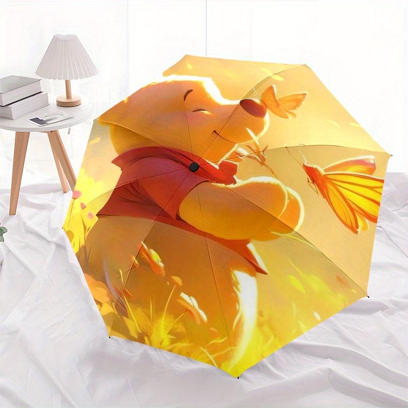 

Disney Winnie-the-Pooh,Butterflies,Sunlit Fashion Manual Folding Umbrella - Reinforced Eight Ribs, Automatic Opening and Closing, Lightweigh