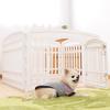 Dog Fence Anti Escape Jump Pet Plastic Play Fence With Door Puppy Indoor/Outdoor Foldable Gate