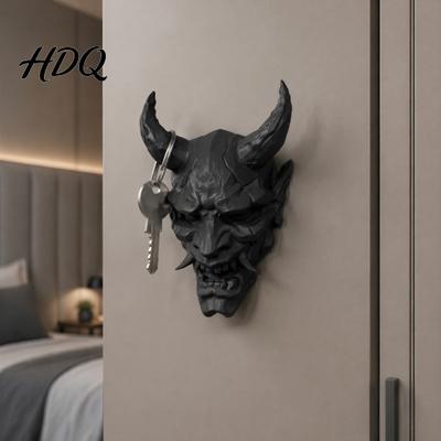Gotische Heimdekoration Halloween Dunkler Teufel Wandhaken für Schlüssel Hut Tasche Handtuch Kleidung Vintage Dekor Halter Organizer Wohnzimmer Schlafzimmer Badezimmer