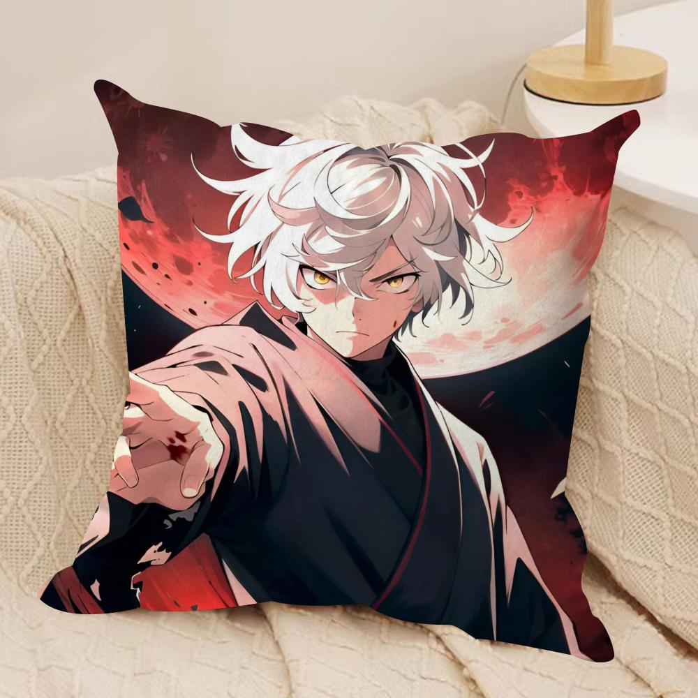 Hell's Paradise J-Jigokuraku Cushion Cover Soft Plush Fabric Double-Sided Printed Sofa Cushion Cover for All Seasons Home Decor