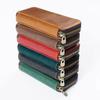 Hard Shell Leather Pencil Case Zipper Pen Case 3 Pen Slots Large Compartment
