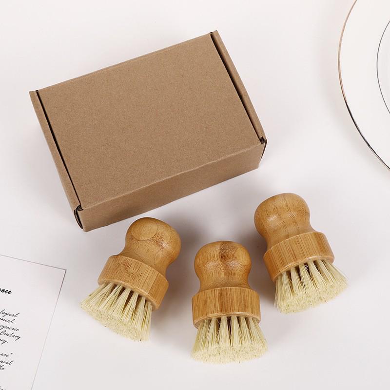 Exquisite Beech Wood & Sisal Dishwashing Brush with Short Handle for Kitchen Cleaning