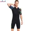 Muta corta da uomo in neoprene da 1,5 mm, manica corta, pantaloni, per snorkeling, surf, nuoto, protezione UV
