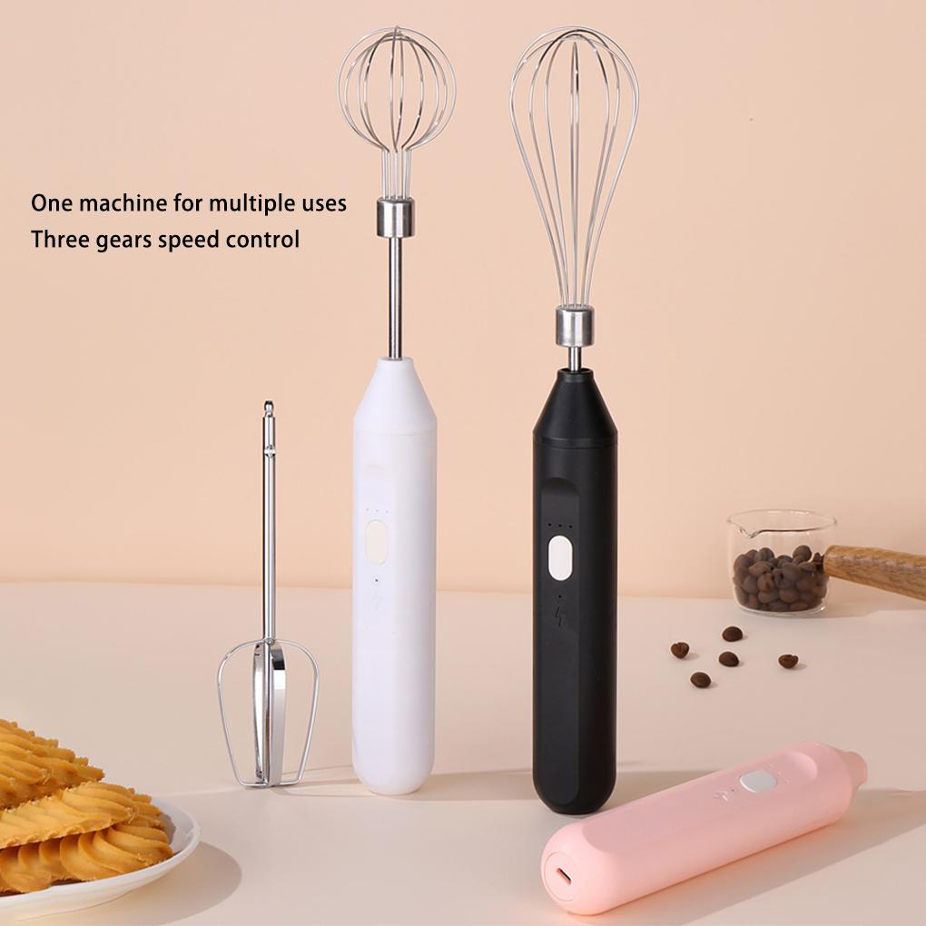 Electric Egg Beater with 3 S Tea Coffee Milk Household Stirrer Cream Mixer Drink Foamer Blender Kitchen Gadgets