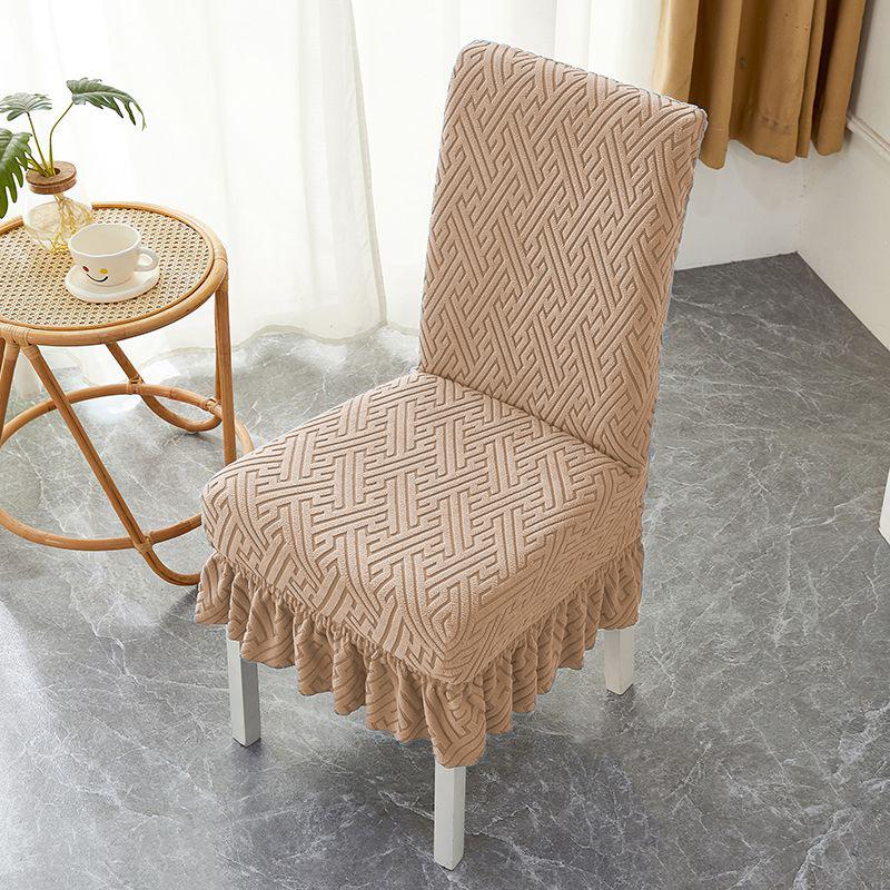 Thickened Chair Universal Cover Universal Dining Chair Chair Cover Household Dining Table Elastic Stool Backrest Integrated