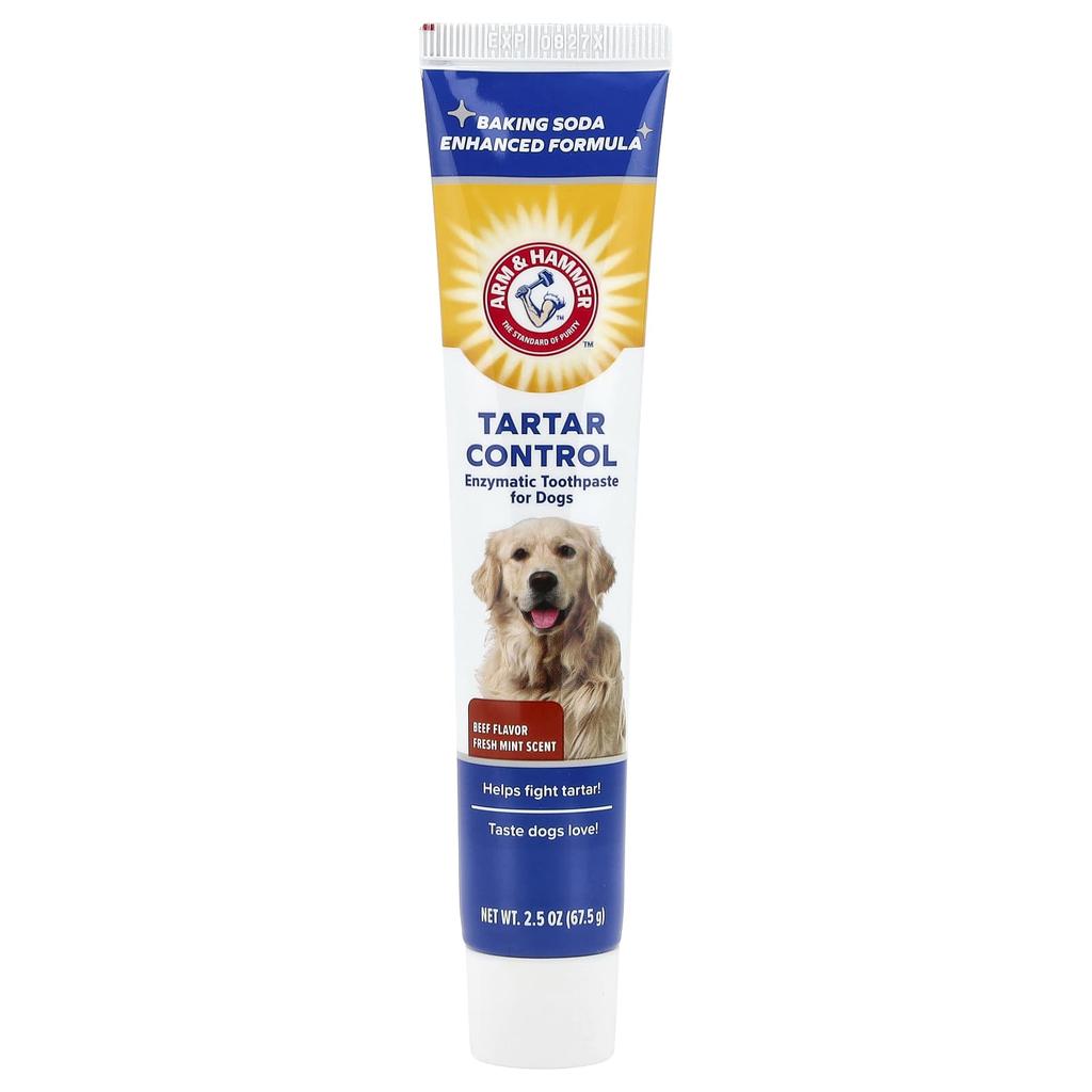 Arm & Hammer, Tartar Control, Enzyme Toothpaste for Dogs, Beef, 67.5G(2.5Oz)