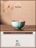 Handmade Ru Kiln Celadon Ceramic Tea Cup for Gongfu Tea Ceremony