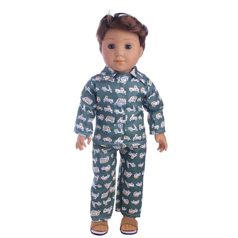 Nightwear Set for 18 Inch Boy Dolls Cute Mini Clothes Accessories for Dolls