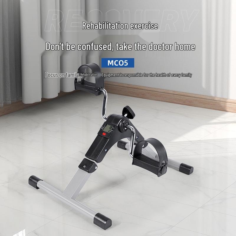 Folding Mini Exercise Bike: Under-Desk Pedal Stepper Leg Trainer for Home Fitness