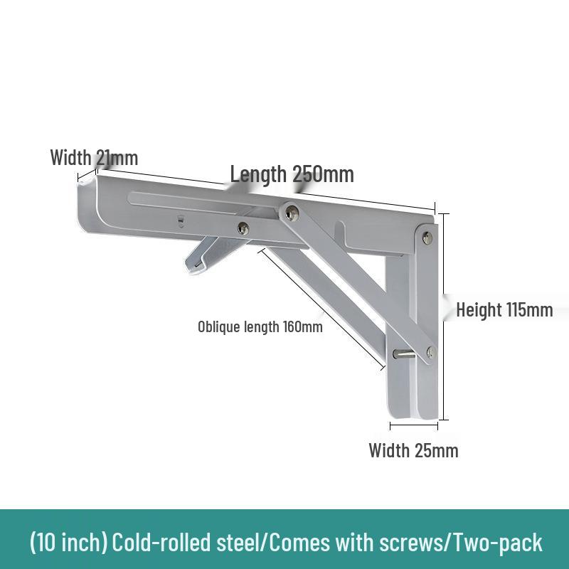 Stainless Steel Foldable Wall-Mounted Triangular Support Bracket
