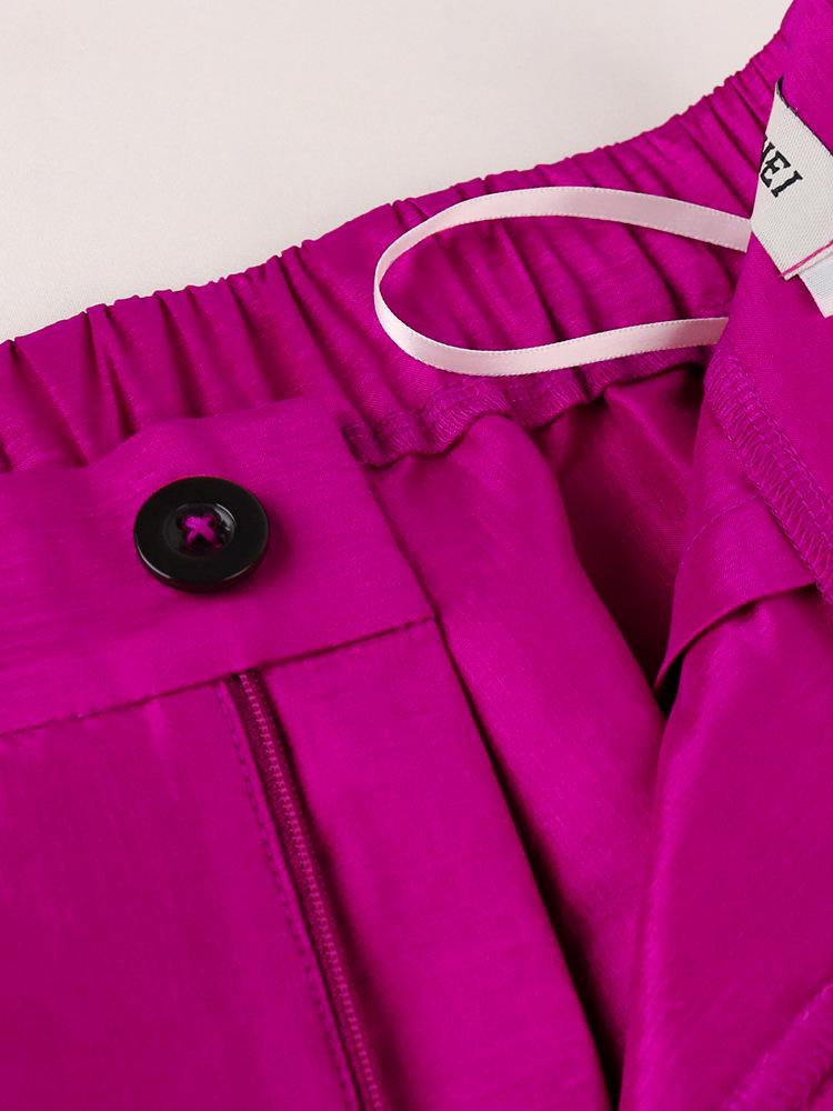 Summer High Waist Loose Ruffle Wide Leg Pants for Women