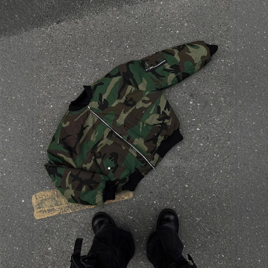 New tooling camouflage hooded jacket trendy loose men's top plus fat jacket
