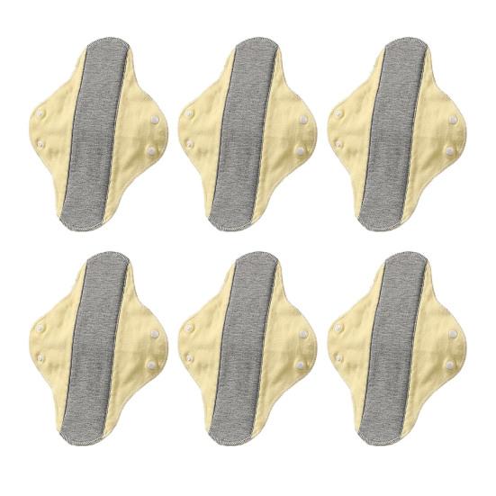 6Pcs Reusable Washable Menstrual Pads Leak-Proof Waterproof Breathable Graphene Cloth Incontinence Pads Elderly Sanitary Pads
