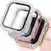 20pcs Double Row Diamond Cover For Apple Watch 8 7 6 9 10 iWatch Series 8 Ultra Protective Case 49mm 45mm 41mm 44mm 42/46mm