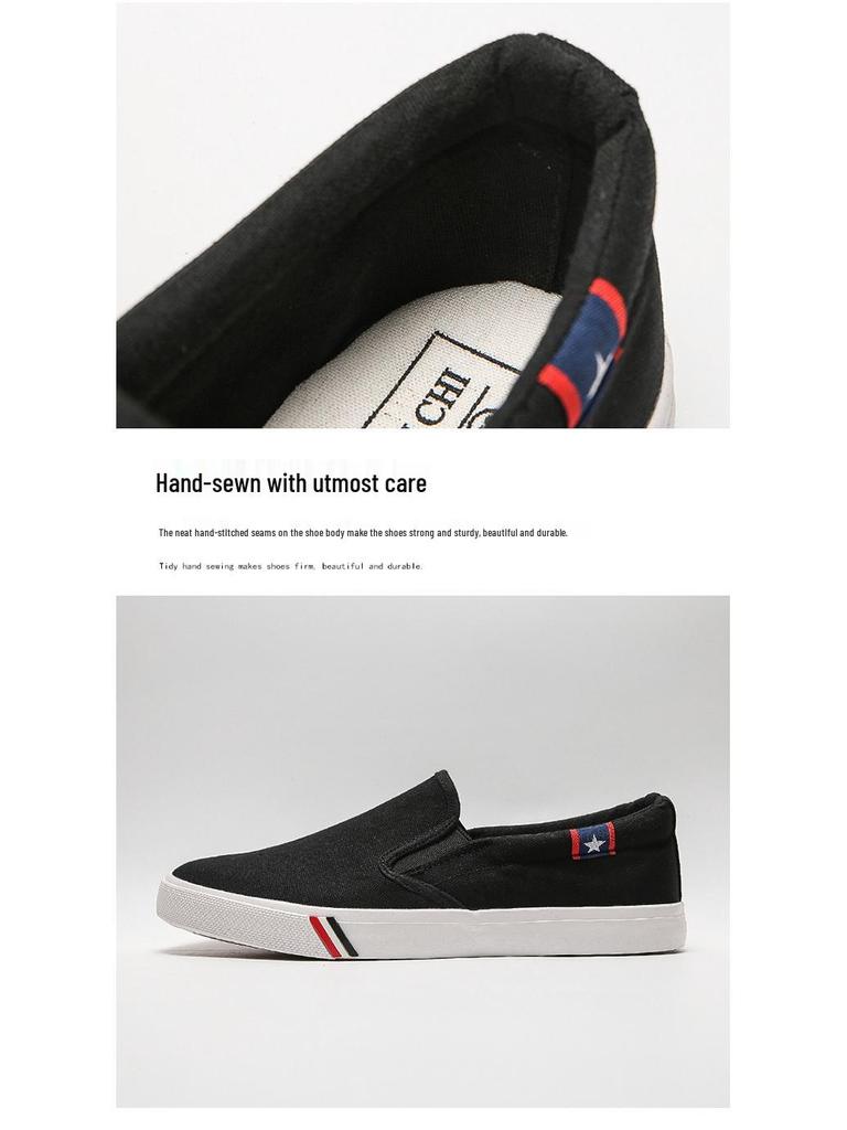 Chaussures Slip-on en Toile XL pour Homme Printemps - Décontractées Tendance Style Coréen