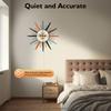 22 Inch Sun-Shaped 12-Hour Time Display Wall Clock - Modern Colorful Iron & Aluminum Battery Operated Wall Decor for Living Room