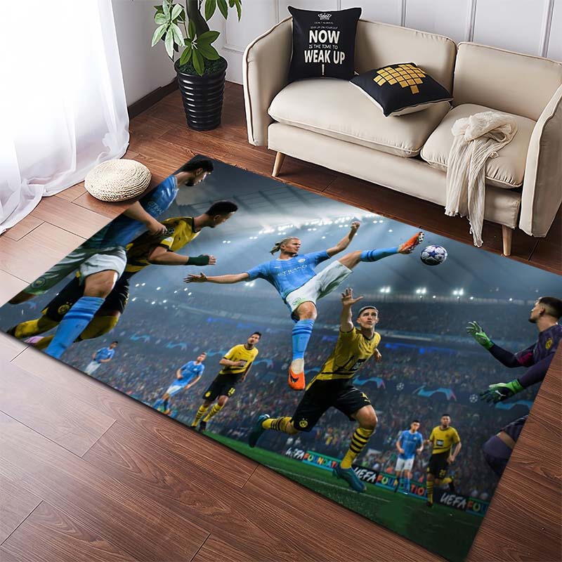 Fußballspiel Torwart Spieler Druck Rutschfest Groß Wohnzimmer Teppich Weich Verschleißfest Sport Sofa Schlafzimmer Heimdekoration Boden Teppich