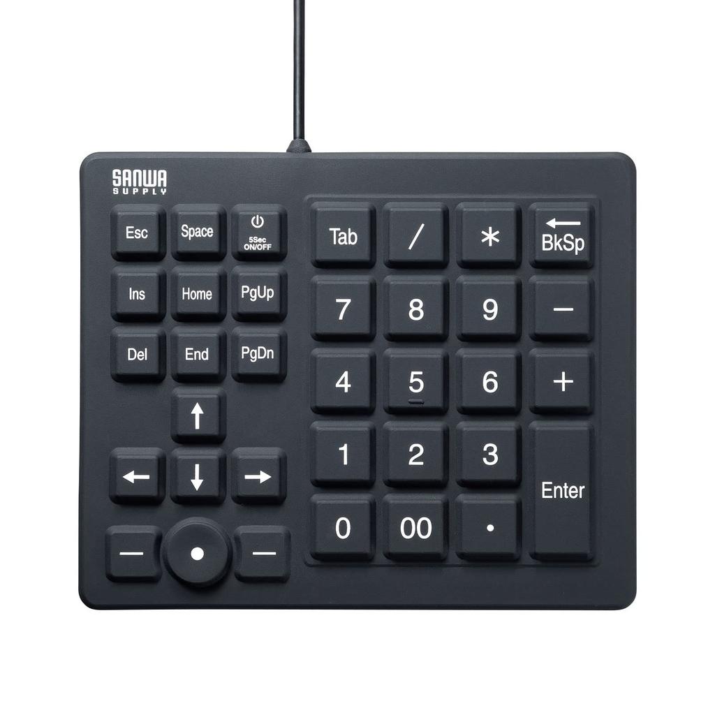 Sanwa Supply Waterproof and Dustproof Numeric Keypad NT-BS1BK Black