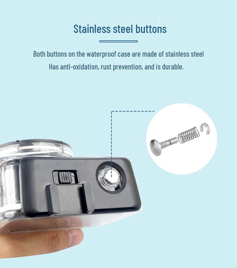 DJI OSMO ACTION 6 Waterproof Diving Case with Dual Cold Shoe Mount - Transparent Protective Accessory