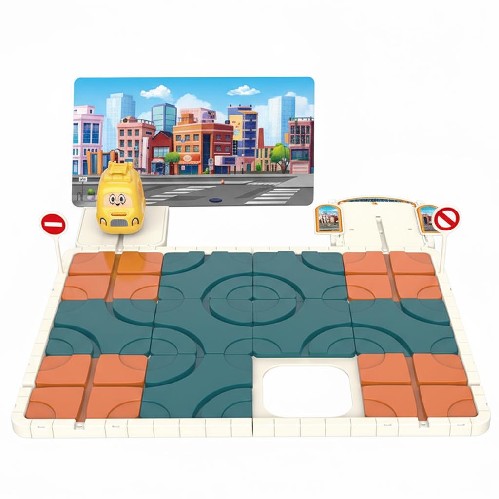 STEM Board Games Logic Road Builder Games Brain Puzzles Maze Games for Boys Girls Ages 3-10 Birthday Gifts