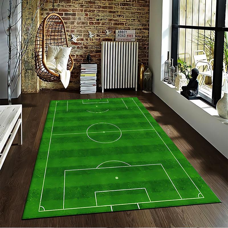 Soccer Field Carpet Design suitable as a non-slip mat for the living room or bedroom sofa