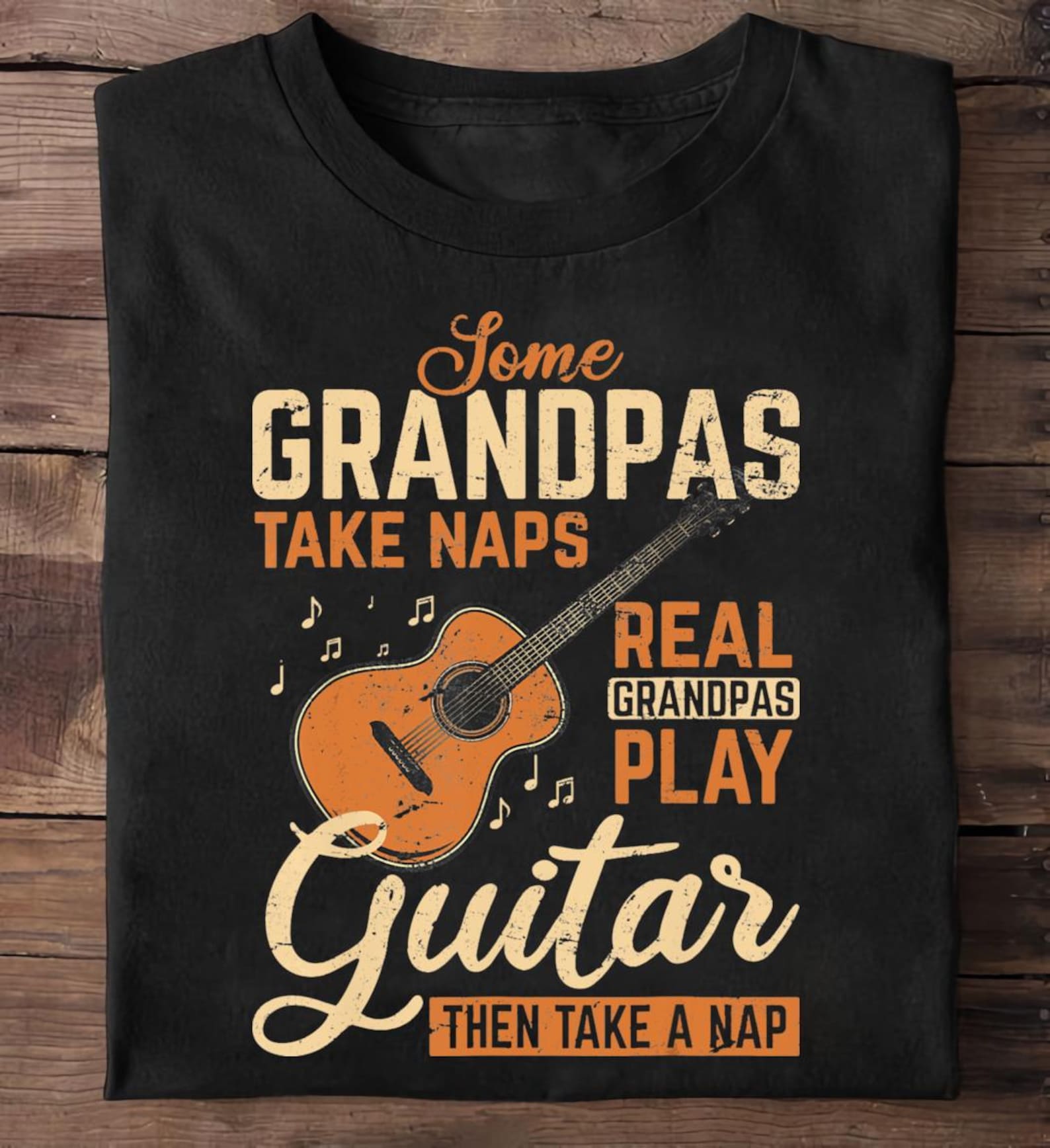 Funny Guitarist Grandpa T-Shirt: Musician Gift 3XL