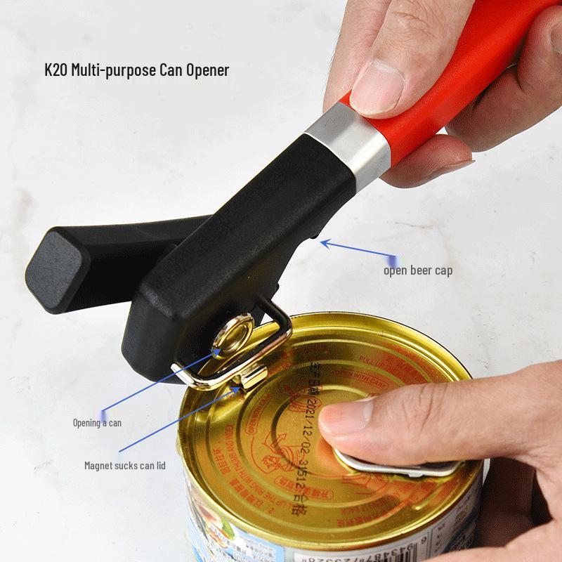 Stainless Steel Single Handle Side Cut Safety Can Opener
