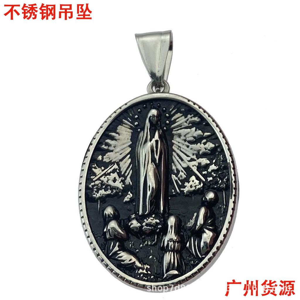 Necklace Ancient Greek Mythology Titanium Steel Pendant Virgin Jesus Hangtag Sweater Chain Accessories